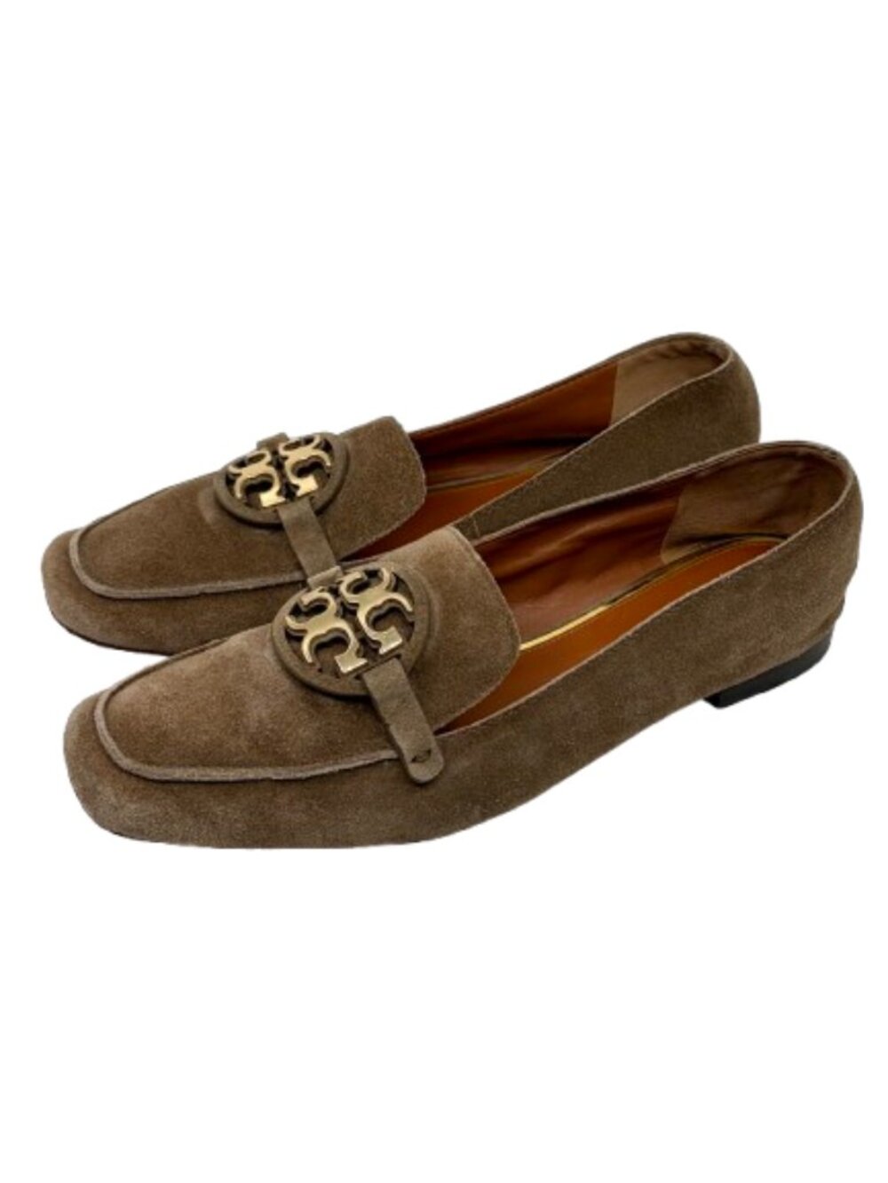 TORY BURCH~MIller Loafer~SUEDE LEATHER NEUTRAL BROWN TAUPE SHOES Size 8.5